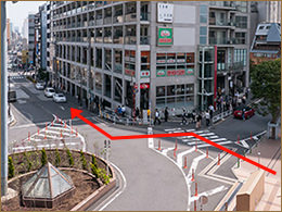 恵比寿駅東口交差点のイメージ